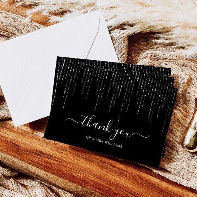 Dark Night & String Lights Thank You Card (Creator Uploaded)