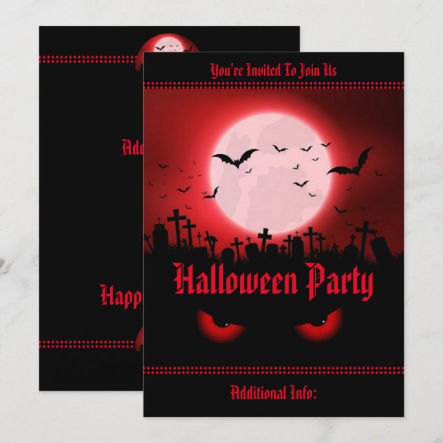 Dark Night Watchers Invitation (Front/Back)