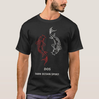 Dark Ocean S T-Shirt – Majestic White and Red Whal
