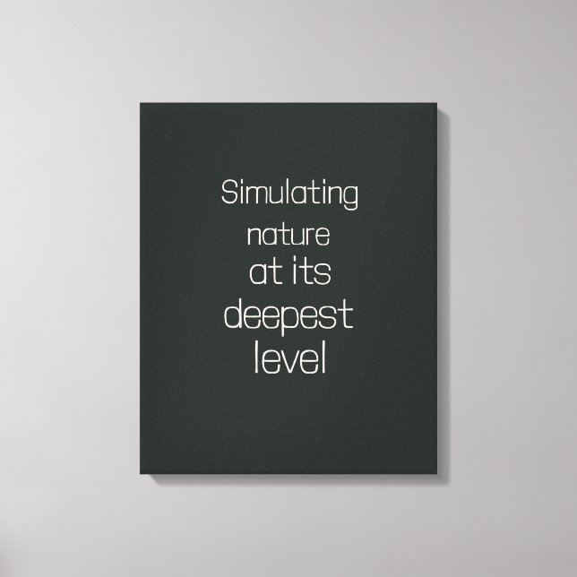 Dark Olive Beige Quantum Expert Art Canvas Print (Front)