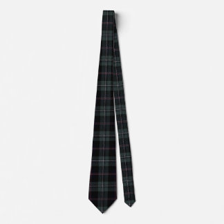 Dark Olive, Burgundy, Black Tartan Plaid Pattern Tie