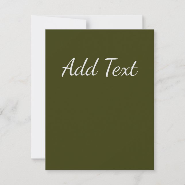 Dark Olive Card (Front)