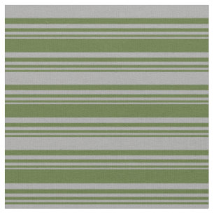 Dark Olive Green & Dark Grey Coloured Lines Fabric