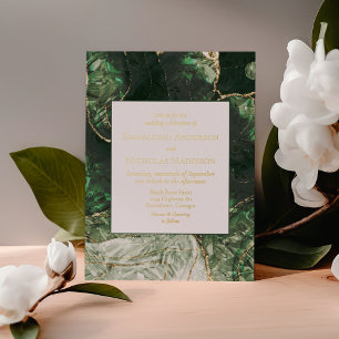 Dark Olive Green Faux Gemstone Wedding