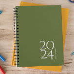 Dark Olive Green Personal Weekly Planner<br><div class="desc">Simple personal stationery annual planner with dark olive green cover. Annual planner (12 months) with open monthly overviews and weekly planning sheets. Contact for assistance in personalising.</div>