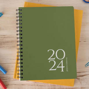 Dark Olive Green Personal Weekly Planner