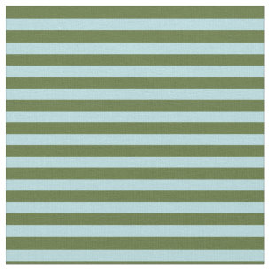 Dark Olive Green & Powder Blue Coloured Lines Fabric