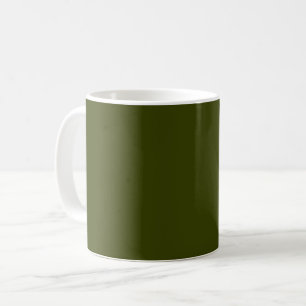Dark olive green (solid colour) coffee mug