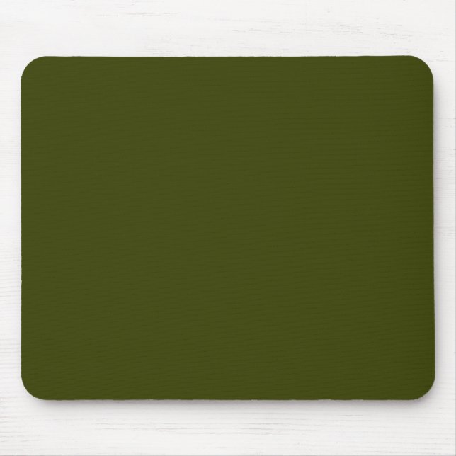 Dark olive green solid colour mouse mat (Front)