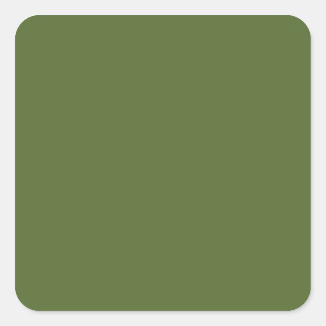 Dark Olive Green Square Sticker (Front)