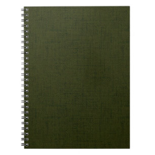 Dark olive textured notebook