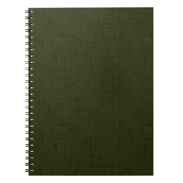 Dark olive textured  notebook (Front)