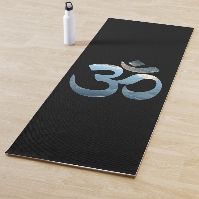 Dark Om Mantra Yoga Mat Water Ocean Meditation (In Situ)