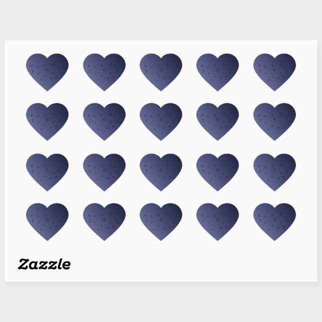 Dark Ombre Musical Notes Heart Sticker (Sheet)