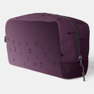 Dark Ombre Musical Notes Mauve Dopp Kit