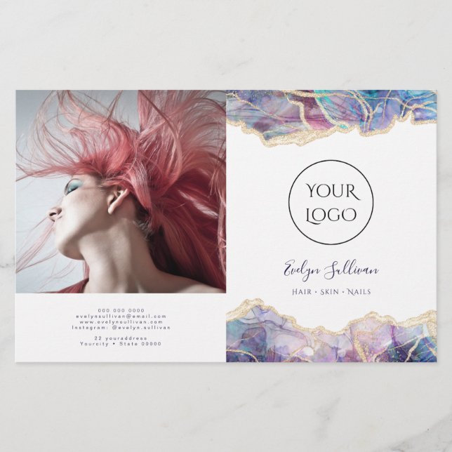 dark opal design bifold brochure (Front)