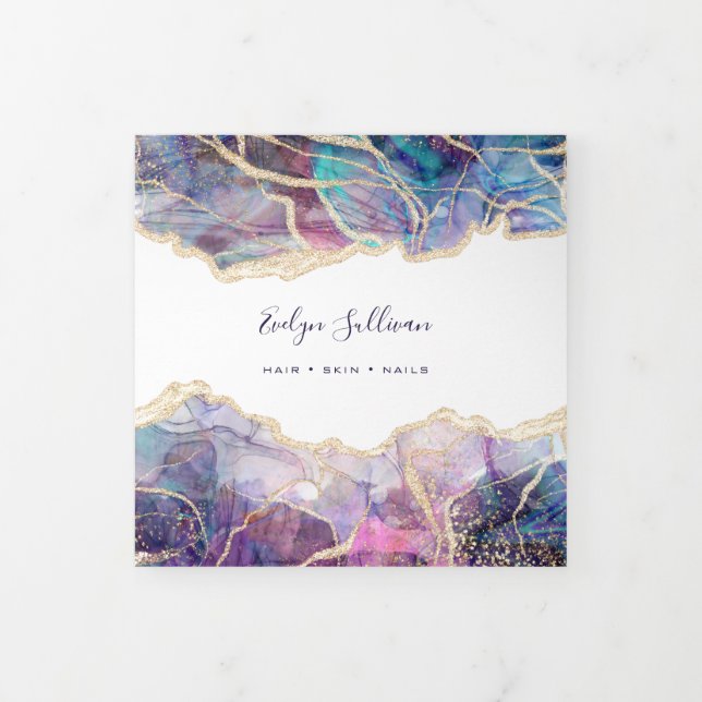 Dark Opal Design Trifold Brochure (Cover)