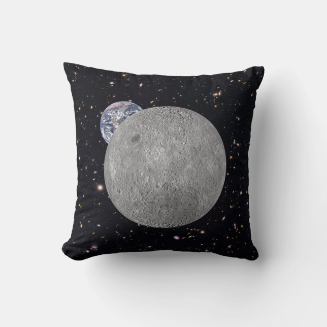 Dark or Far Side of the Moon Starry Sky Cushion (Front)