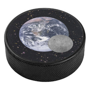 Dark or Far Side of the Moon Starry Sky Hockey Puck