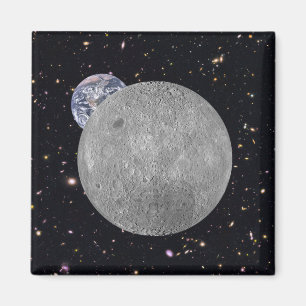 Dark or Far Side of the Moon Starry Sky Magnet