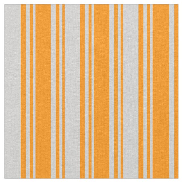 Dark Orange and Light Grey Striped/Lined Pattern Fabric (Close Up)