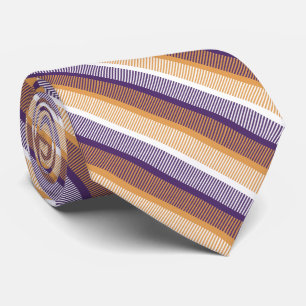 Dark Orange and Purple Stripes Tie