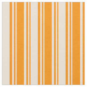 Dark Orange & Bisque Coloured Lined Pattern Fabric