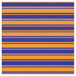 Dark Orange & Dark Blue Coloured Pattern Fabric