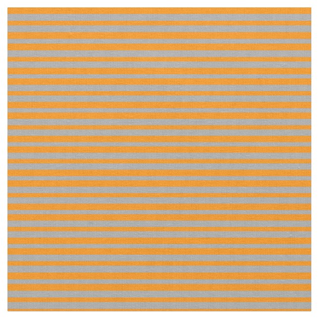 Dark Orange & Dark Grey Coloured Stripes Pattern Fabric (Close Up)