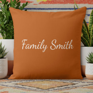 Dark Orange Decorative Pillow - Simple
