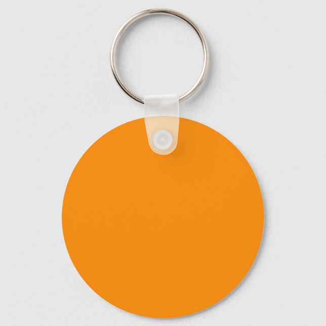 Dark Orange FF8C00 Colour with Add Your Name Optio Key Ring (Front)