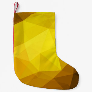 Dark orange polygonal. A completely new color illu Small Christmas Stocking