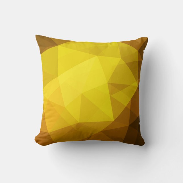 Dark orange polygonal. A completely new colour ill Cushion (Front)
