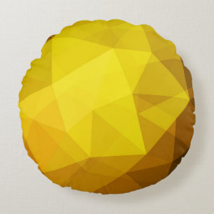Dark orange polygonal. A completely new colour ill Round Cushion