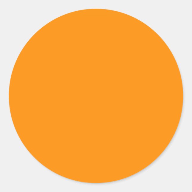 Dark Orange Solid Colour Classic Round Sticker (Front)