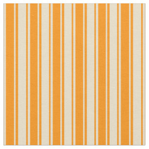 Dark Orange & Tan Stripes Fabric