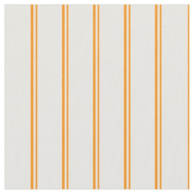 Dark Orange & White Lines Fabric (Close Up)