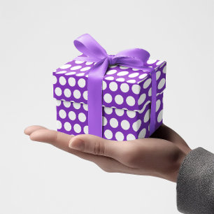 Dark Orchid and White Dots Wrapping Paper