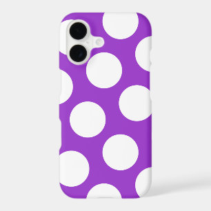 Dark Orchid and White Polka Dots