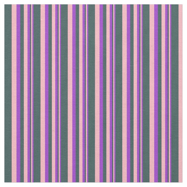 Dark Orchid, Light Pink, and Dark Slate Grey Fabric (Close Up)