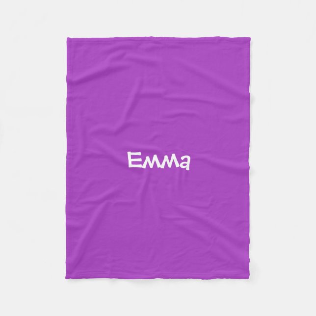 Dark Orchid Personalised Fleece Blanket (Front)