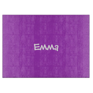 Dark Orchid Personalised Glass Cutting Board
