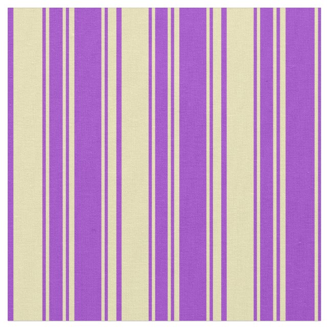 Dark Orchid & Tan Coloured Lines Pattern Fabric (Close Up)