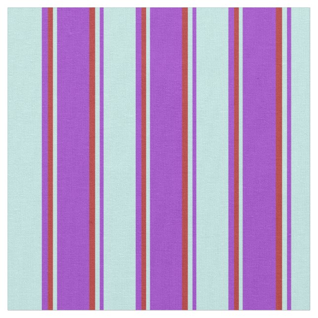 Dark Orchid, Turquoise, and Red Coloured Pattern Fabric (Close Up)