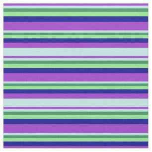 Dark Orchid, Turquoise, Sea Green, Green & Blue Fabric