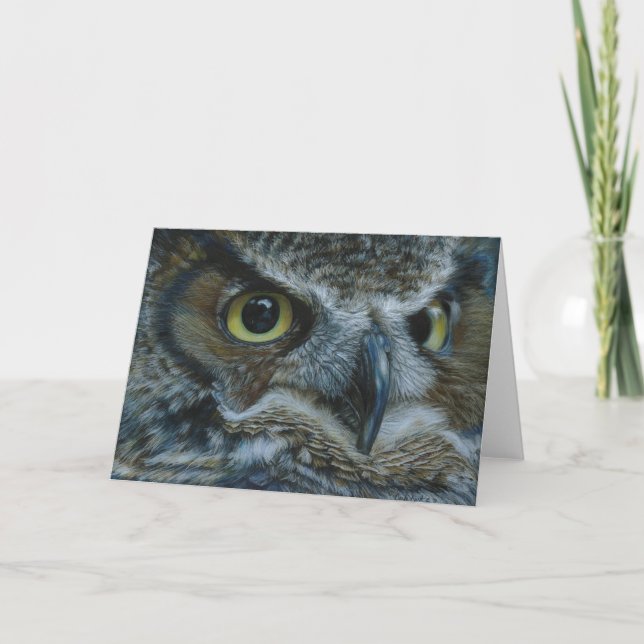 Dark Owl Greeting Card (Front)