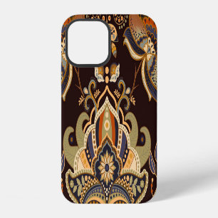 Dark Paisley: Floral Indian Seamless. iPhone 12 Case