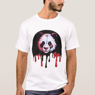 Dark Panda with Dripping Blood T-Shirt