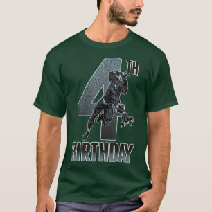 Dark Panther 4th Birthday For Fans 2 T-Shirt