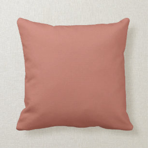 Dark Pastel Peach Solid Color Pairs Blood Orange Cushion